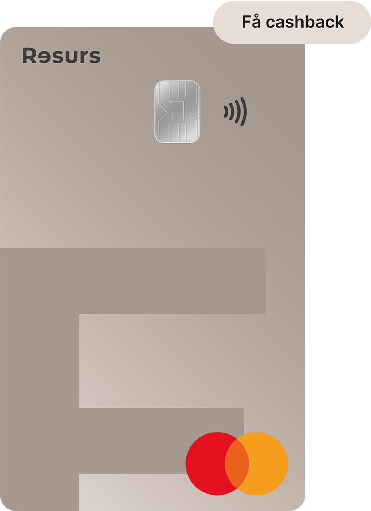 Kreditkortet Resurs Family, med texten "Få cashback".